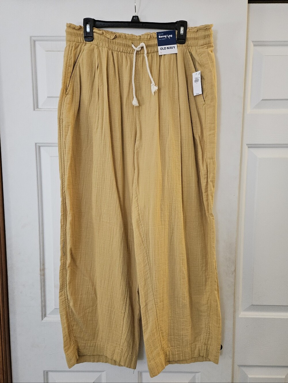 Old Navy Womens Drawstring Pants- Mustard Yellow